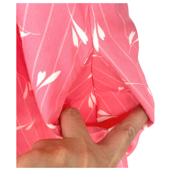 Vintage Gilead Sz M Pink Mixed Print Sleeveless House Patio Lounge Dress Gown - Picture 6 of 7